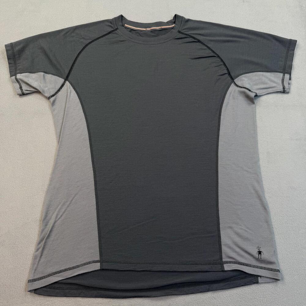 Smartwool Shirt Mens Large Gray Merino Wool Short Sleeve Base Layer Top
